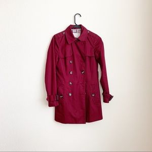 X Banana Republic Burgundy Trench coat. Size XSP